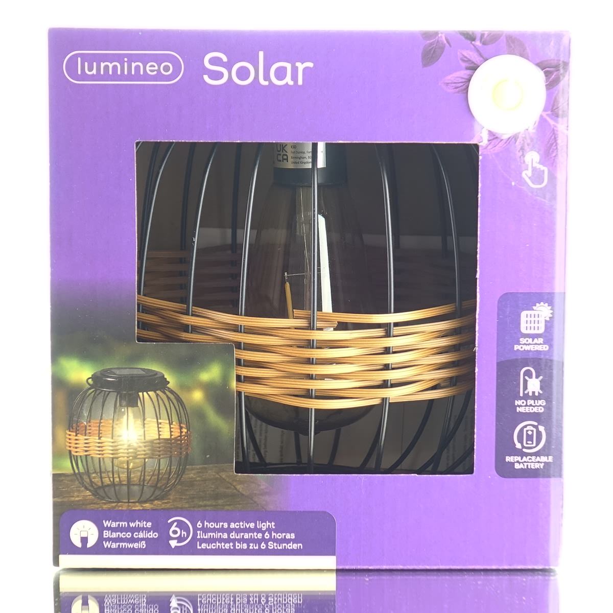 Kaemingk Solar Laterne Eisen 18 Ø Schwarz