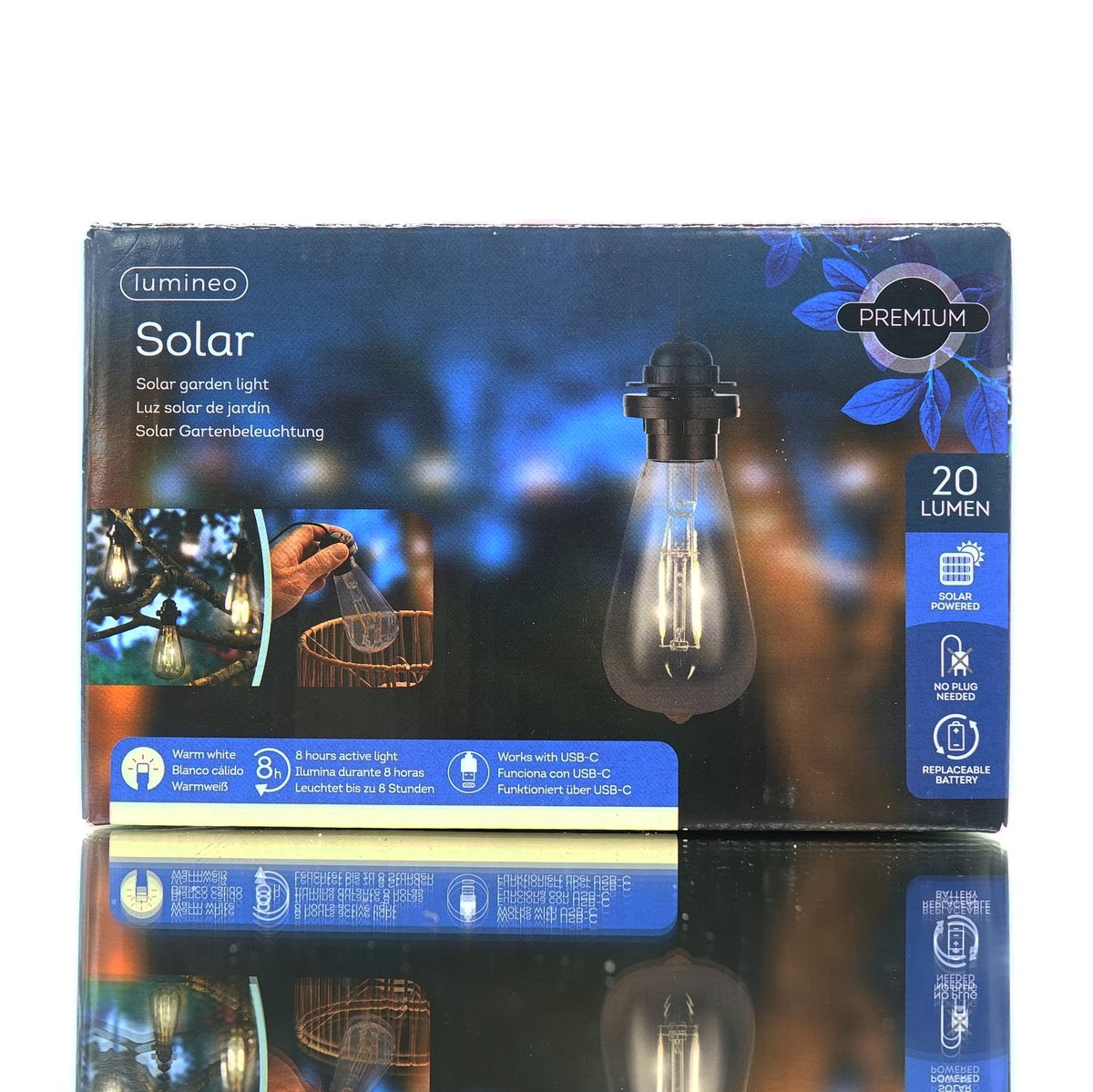Lumineo Solar Element L19-w11-h8 Cm Schwarz Warm /weiß