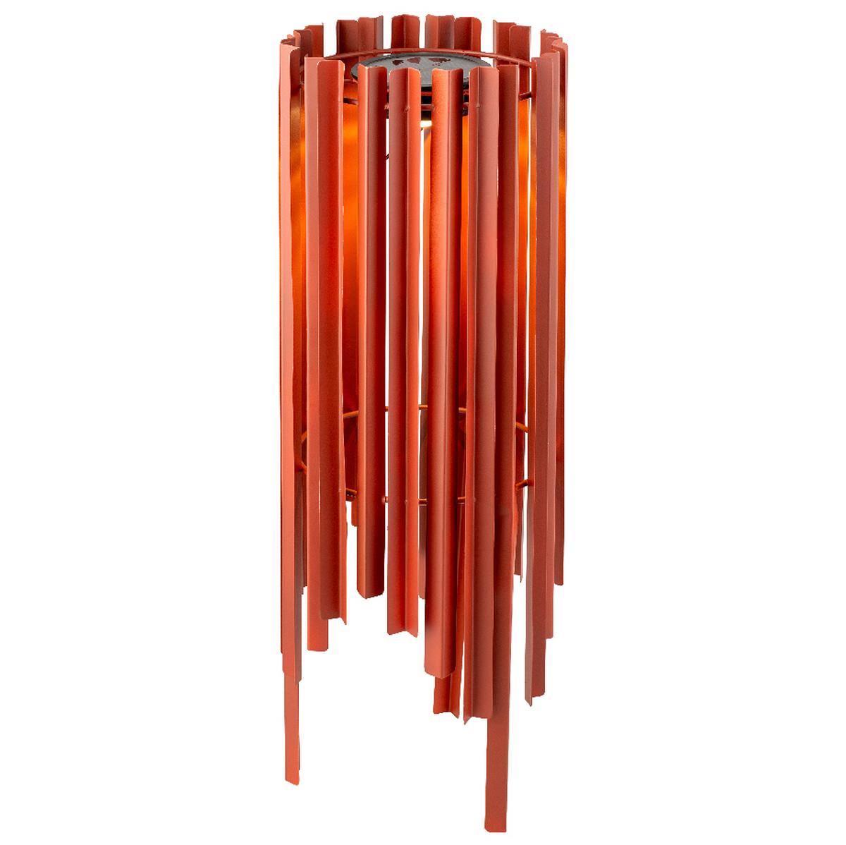 Lumineo Solar Laterne Steinrot - Ø 18 Cm Höhe 47 Cm - Eisen