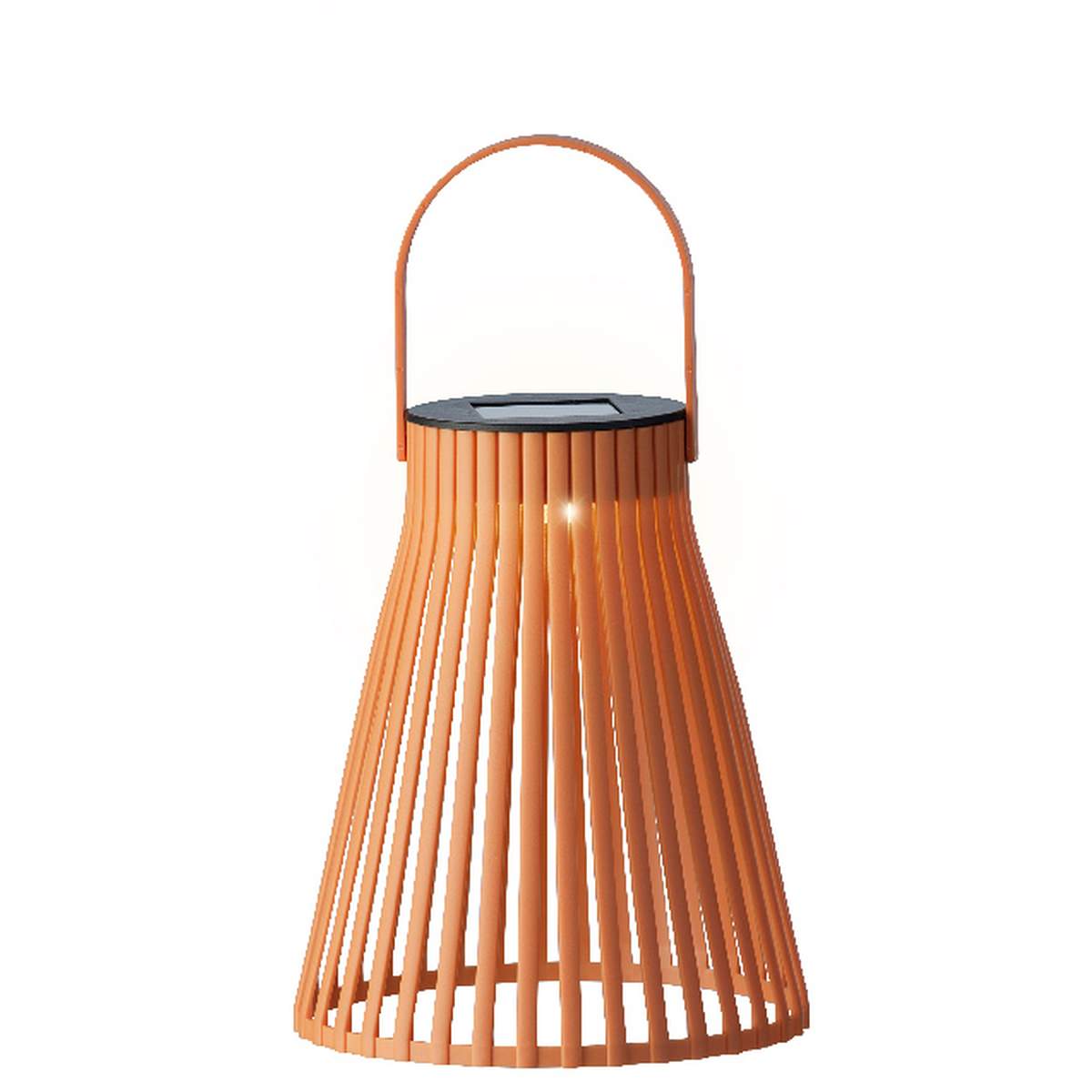 Lumineo Solar Led Lampe Orange Ø 14,5 Cm Höhe 18,5 Cm - Kunststoff
