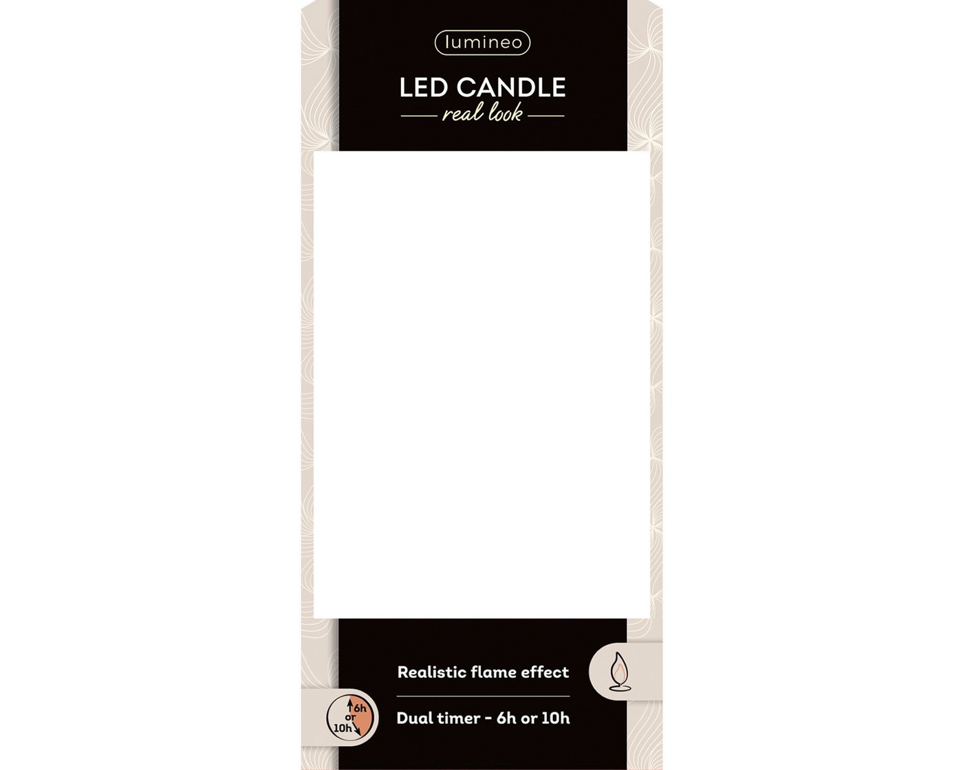 Led-kerze Weiß Wachs Ø 7,5 Cm H: 20 Cm Ww