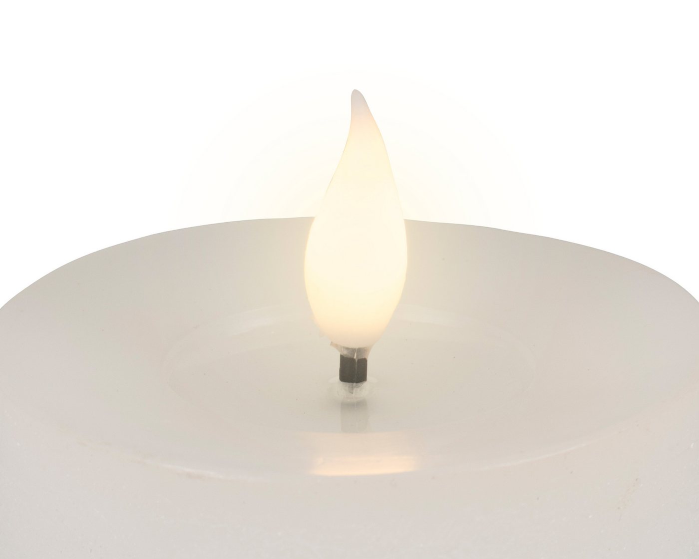 Led-kerze Weiß Wachs Ø 7,5 Cm H: 20 Cm Ww Bild 4