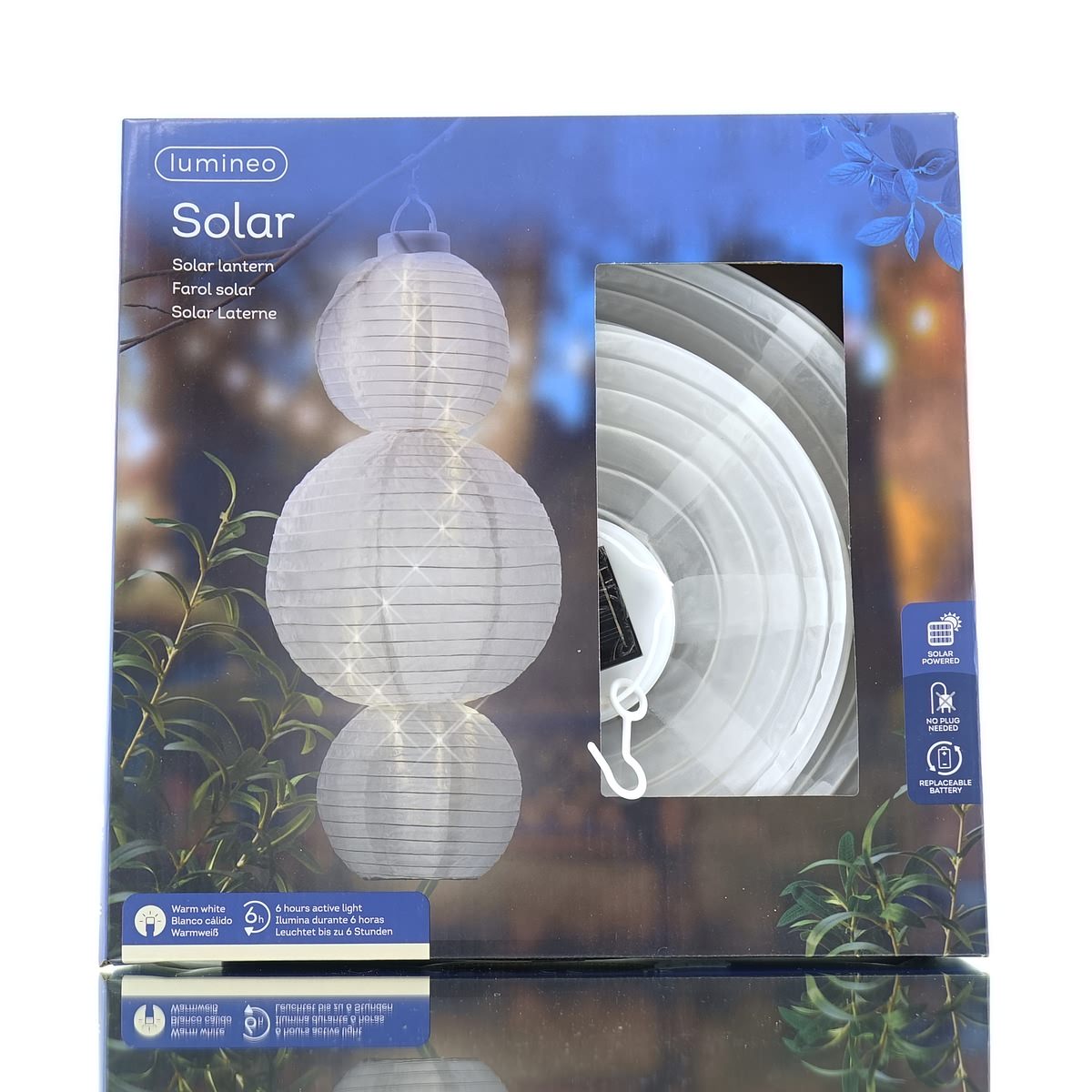 Lumineo Solar Laterne H70 Cm Warmes Weiß