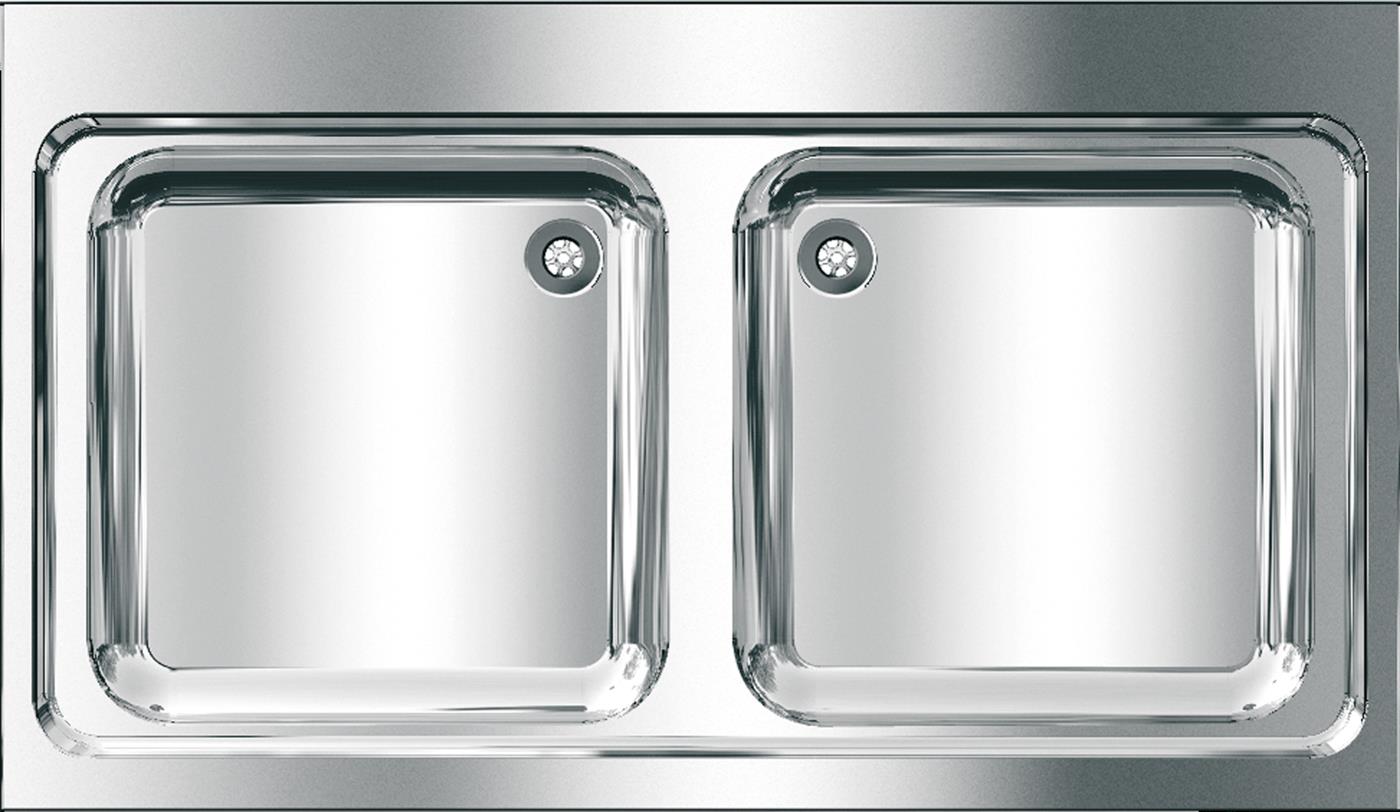 Kwc Gewerbespüle, Maxima, Edelstahl, 2 Becken, 1200x432x700 Mm