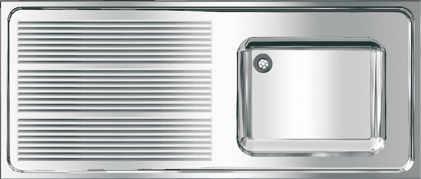Kwc Gewerbespüle, Maxima, Edelstahl, 1400x432x600 Mm, Tropfteil Links