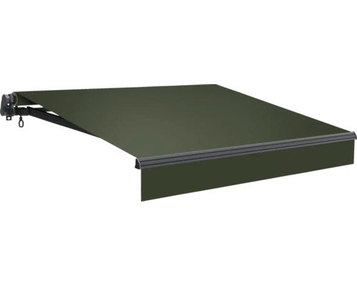 [gebraucht] B-ware Gelenkarmmarkise 4x3 M Olive Uv-beständig Wasserabweisend Handkurbel