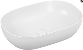 Vitra L300 Aufsatzschale Dünnwandig Oval 590x405x145mm Weiß-clean