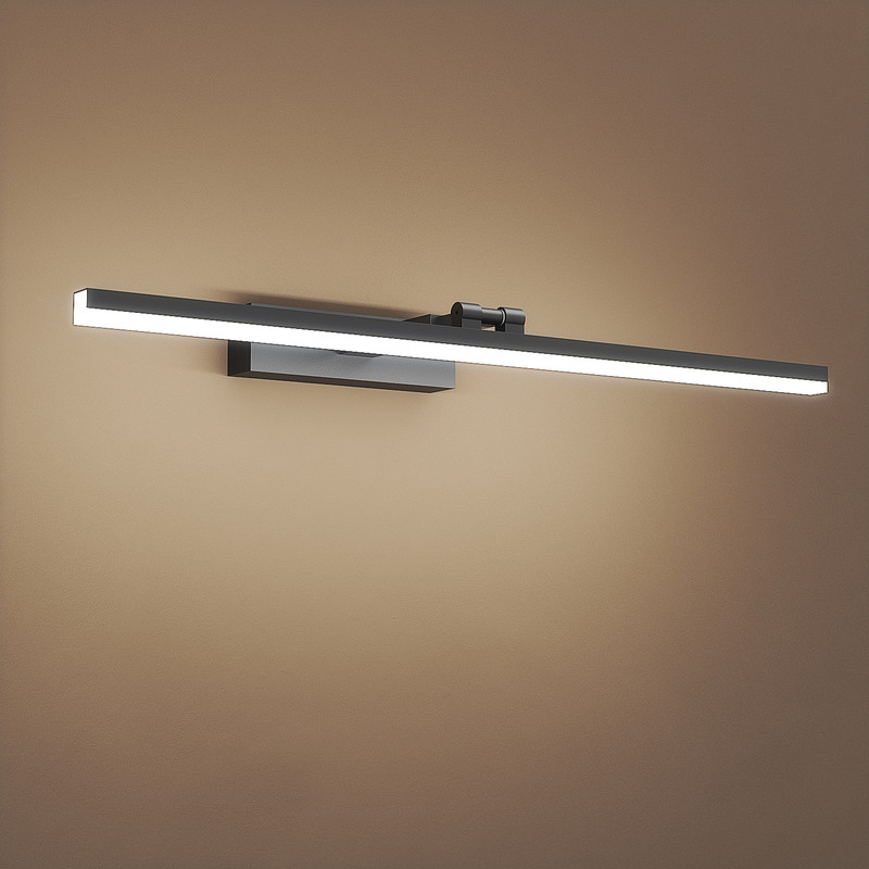 Led Spiegellampe Bad 60cm, 6500k, Schwarz