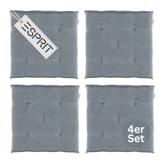 Esprit Sitzkissen Needlestripe - 4er Set 40x40 Cm, Blau