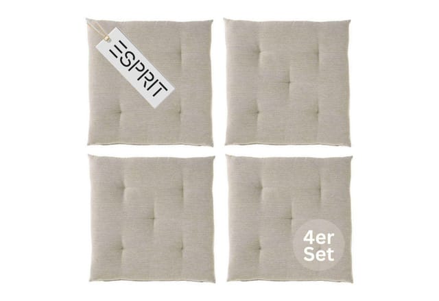 Esprit Sitzkissen Needlestripe - 4er Set 40x40 Cm, Braun