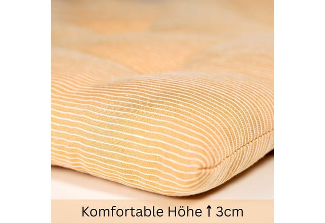 Esprit Sitzkissen Needlestripe - 4er Set 40x40 Cm, Gelb