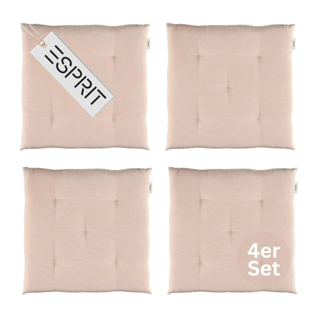 Esprit Sitzkissen Needlestripe - 4er Set 40x40 Cm, Rose