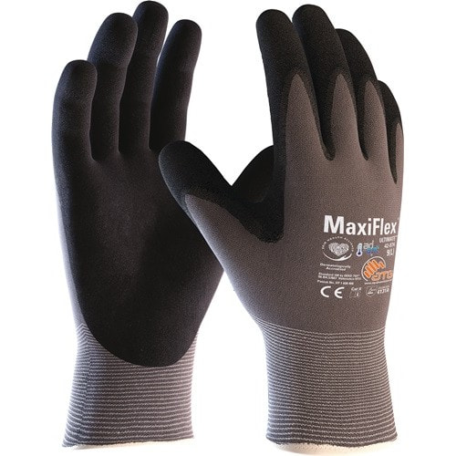 Atg Handschuhe Maxiflex® Ultimate™ Ad-apt® 42-874 Gr.9 Grau/schwarz Nyl.m.nitril
