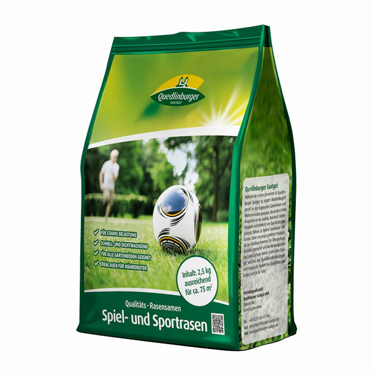 Quedlinburger Klbb Spiel + Sportrasen 2,5 Kg - Rasensamen