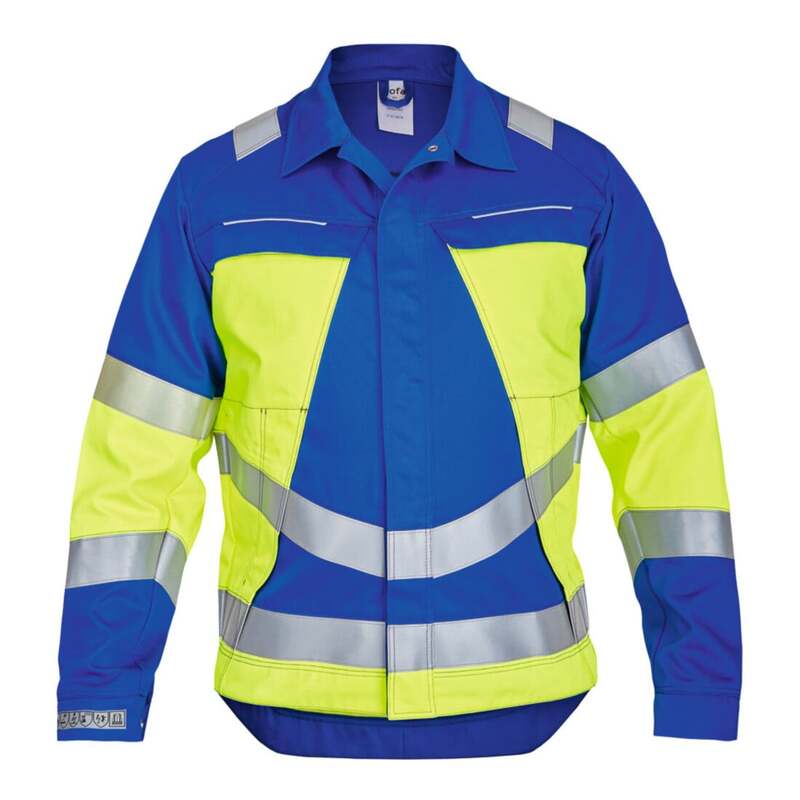 [gebraucht] B-ware Rofa Multinorm-jacke Vis-line Herren Jacke Kornblau Gelb Größe De 98 350g/m²