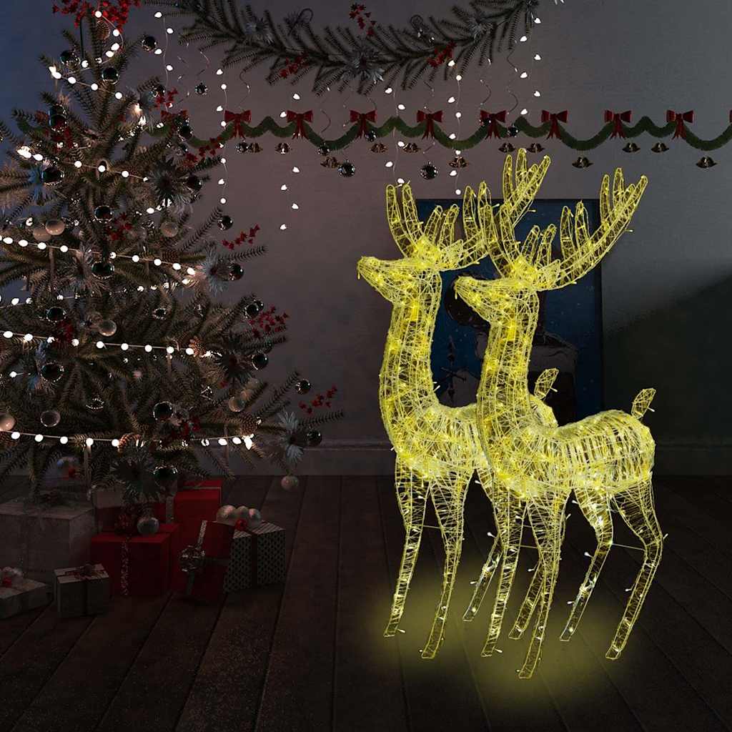 Xxl Rentiere Weihnachtsdekoration Acryl 250 Led 2 Stk. 180 Cm Vidaxl