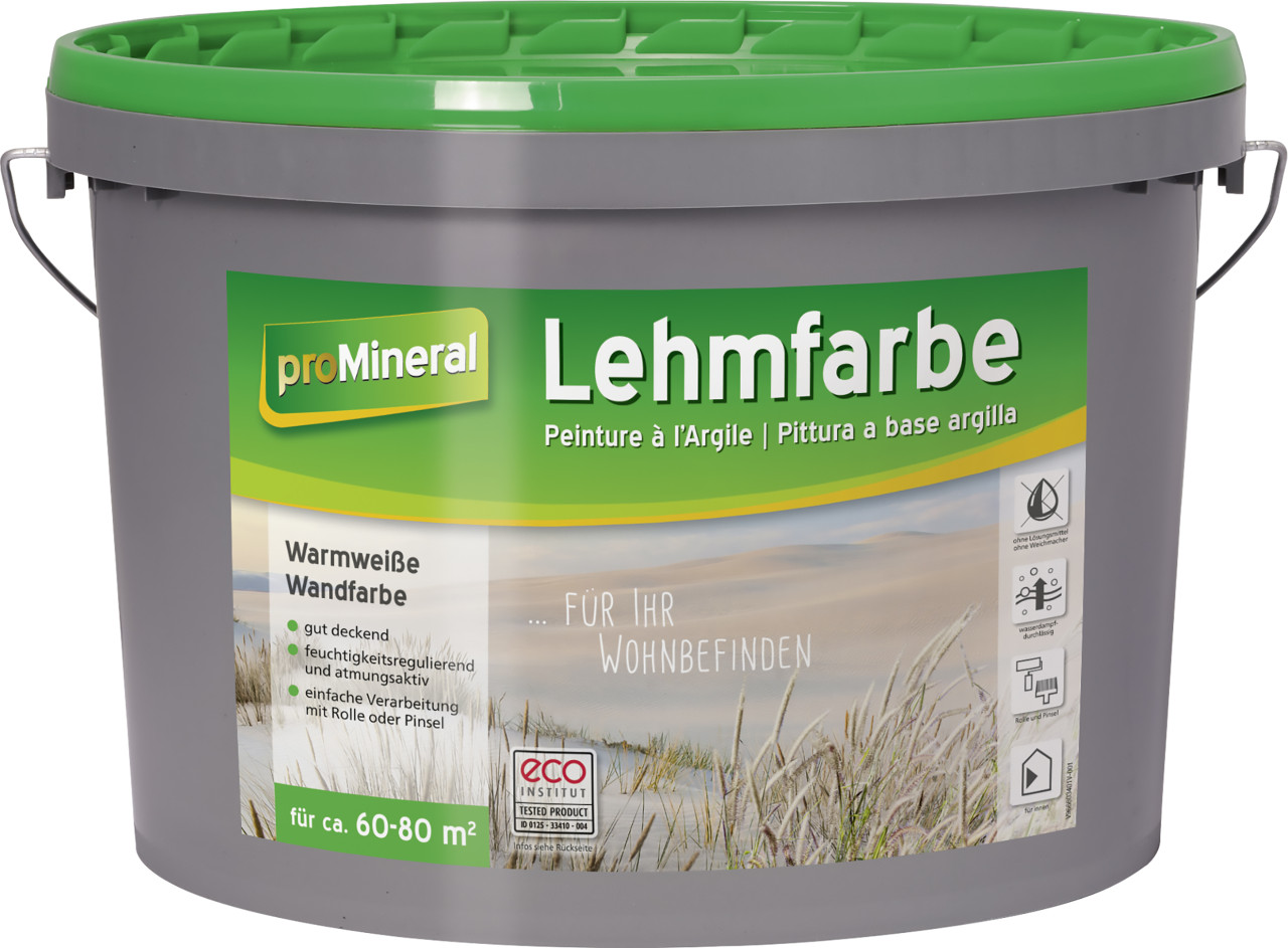 proMineral Lehmfarbe warmweiß 10 l