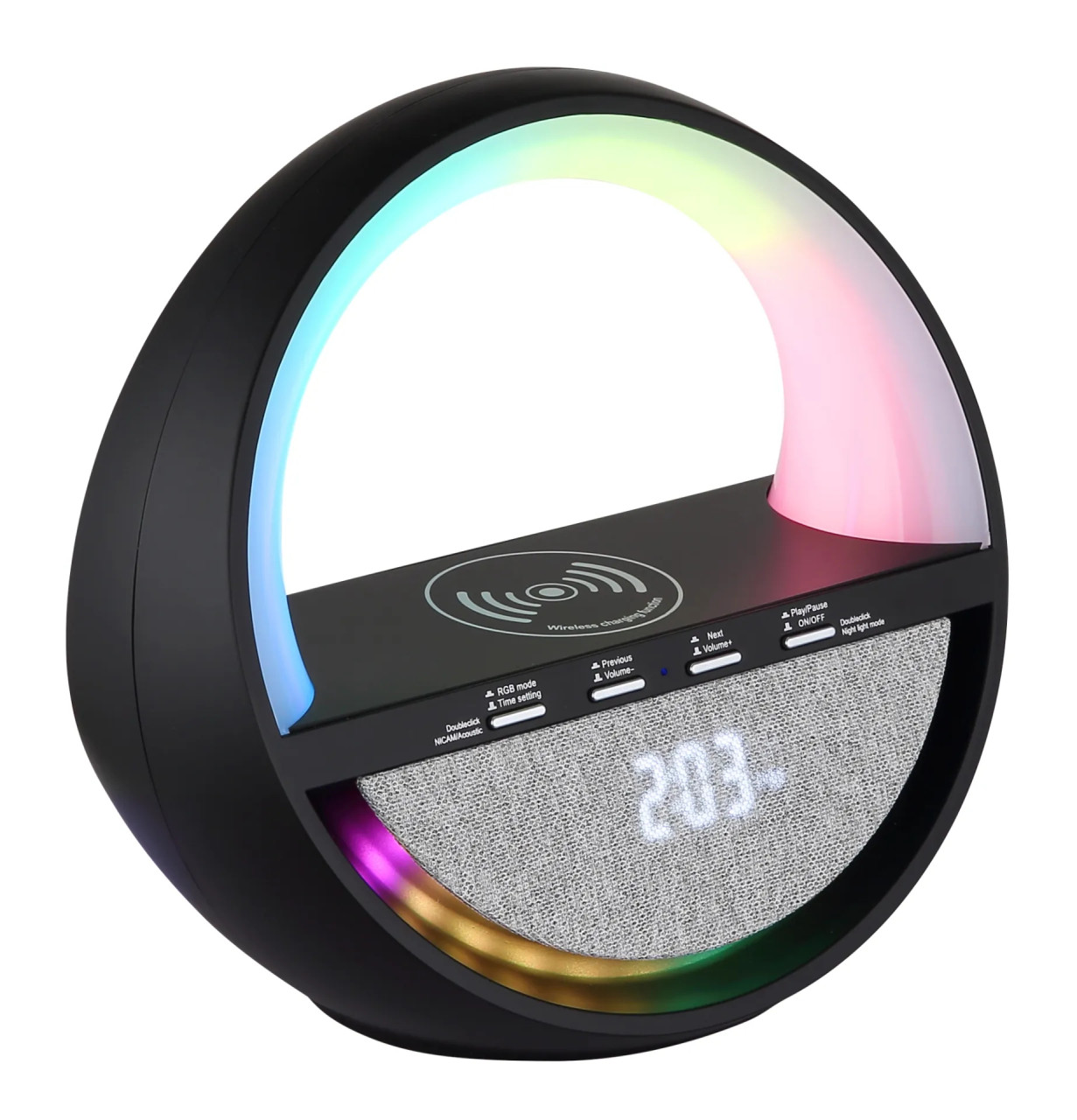 Globo Tischleuchte Soundra RGB Smartphone Ladestation Akku Bild 3
