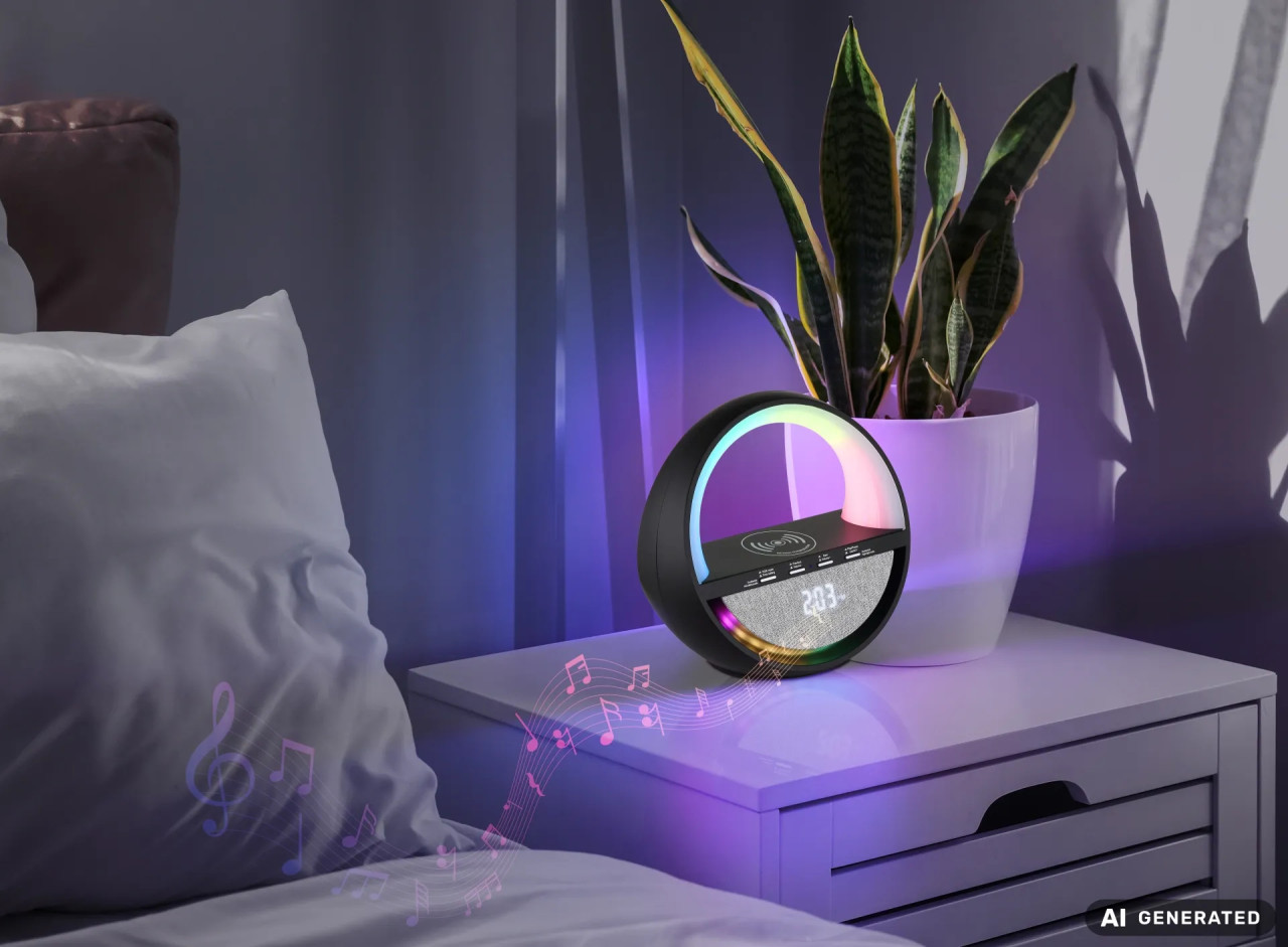 Globo Tischleuchte Soundra RGB Smartphone Ladestation Akku Bild 5