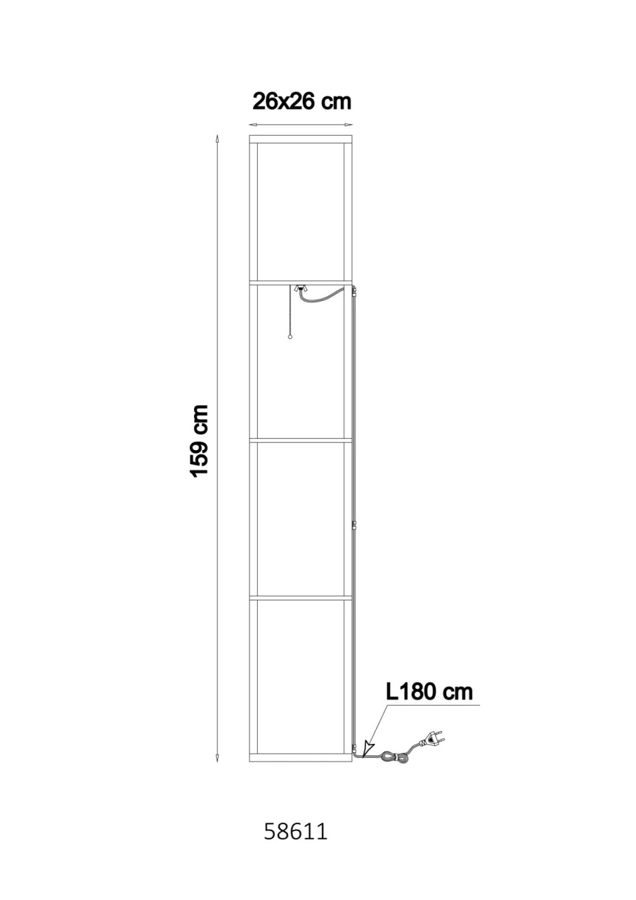 Globo Stehleuchte Tabitha E27 bis 60 W 159 cm weiß Bild 4