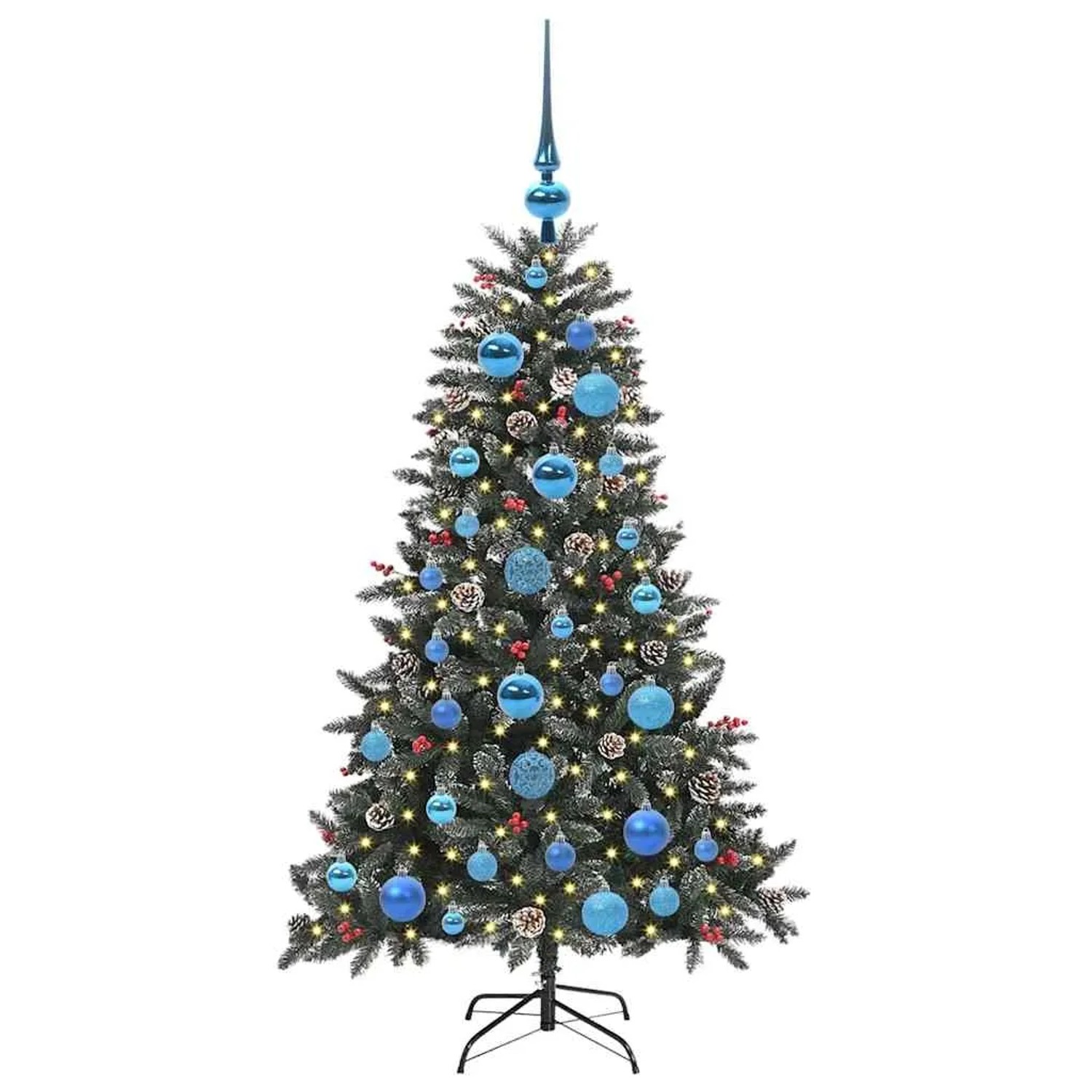 vidaXL Künstlicher Weihnachtsbaum mit 150 LEDs Grün 68 x 68 x 120 cm 3395863