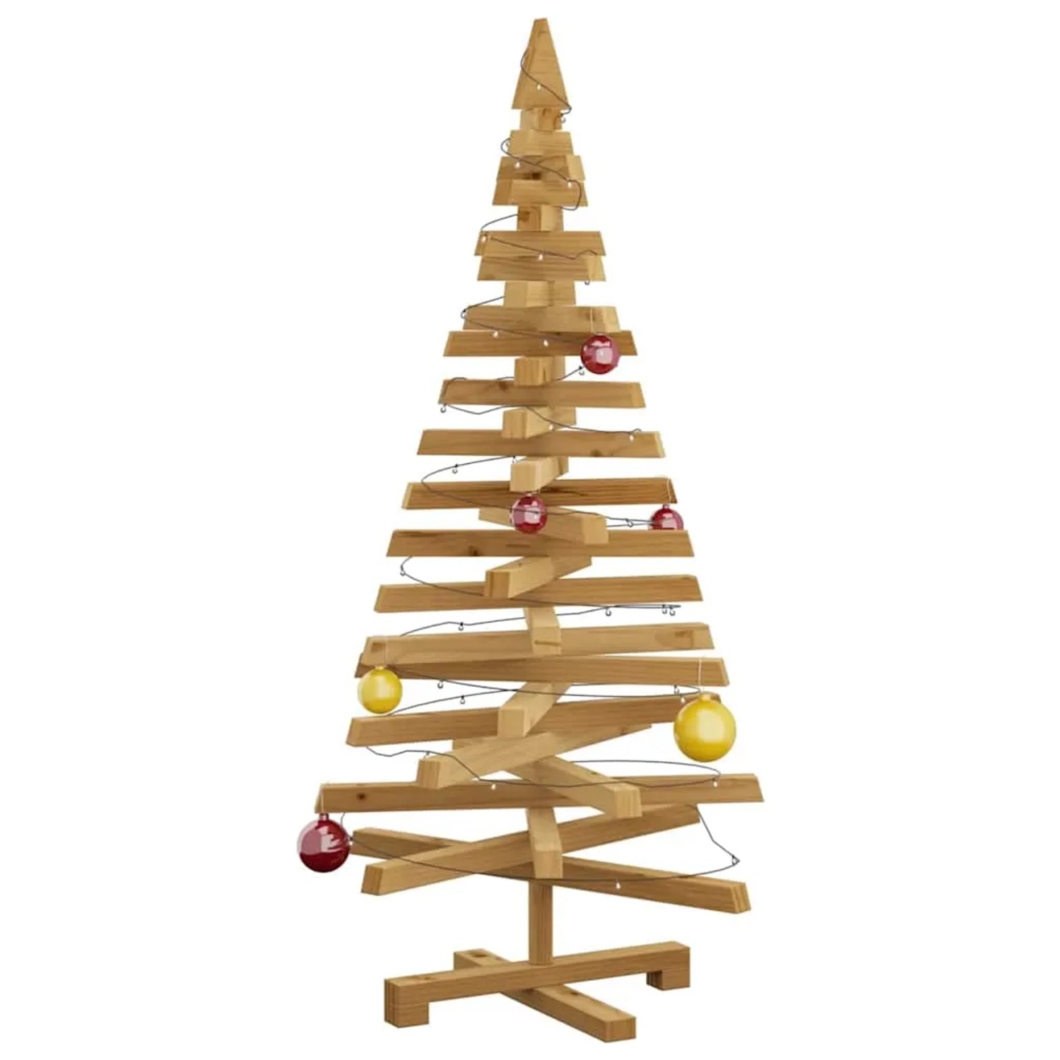 vidaXL Weihnachtsbäume mit Ständer Braun 120 cm Massivholz Kiefer 42016711