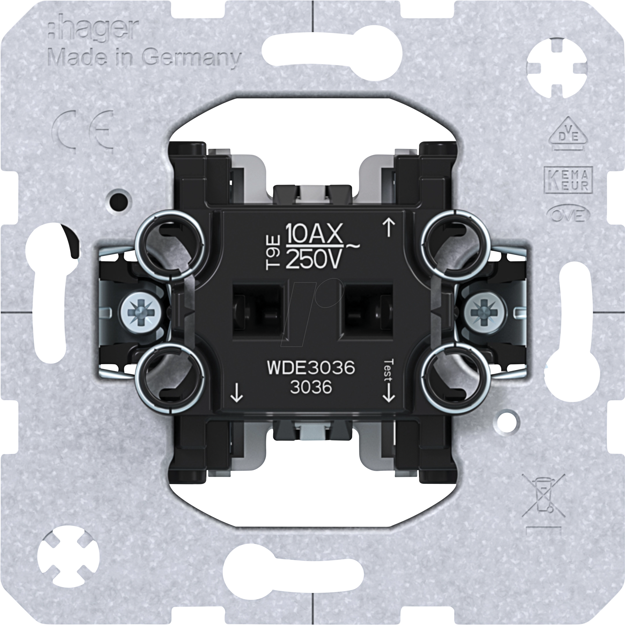 HAGER WDE3036 - Wechselschalter-Einsatz, Unterputz, 10 AX / 250 V