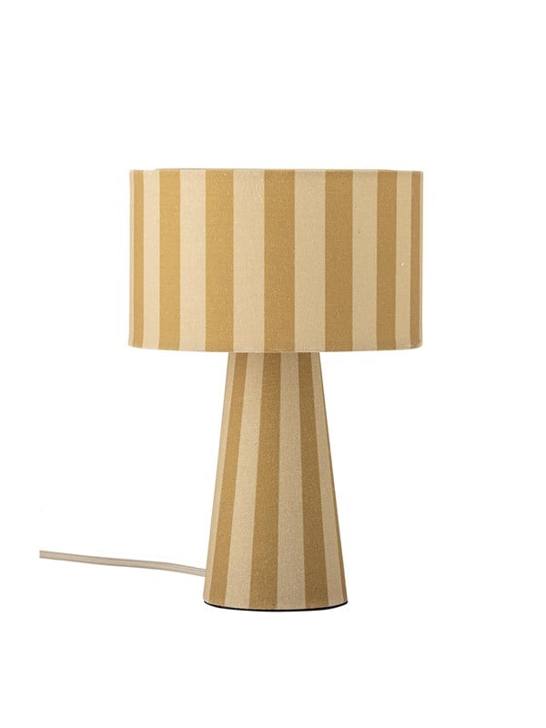 Bloomingville Emmie Tischlampe, Gelb, Leinen
