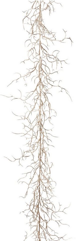 Winterliche Kunstpflanze Weihnachtsdeko, Weihnachtsgirlande Dornen, Creativ deco, Girlande, champagnerfarben, Länge 184 cm Bild 2