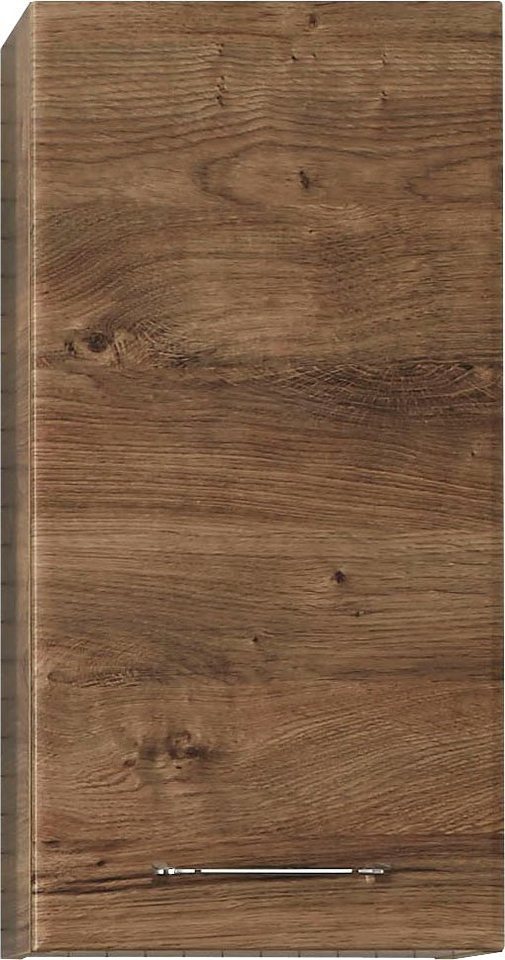 Saphir Hängeschrank Quickset Wand-Badschrank 35 cm breit mit 1 Tür, 2 Einlegeböden Badezimmer-Hängeschrank inkl. Türdämpfer, Griffe in Chrom Glanz