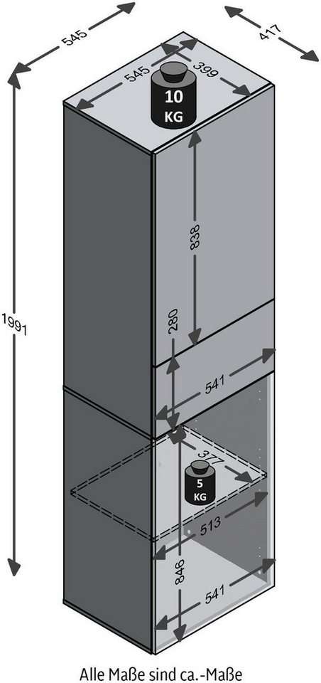 FMD Garderobenschrank Belm Breite 54,5 cm Bild 4