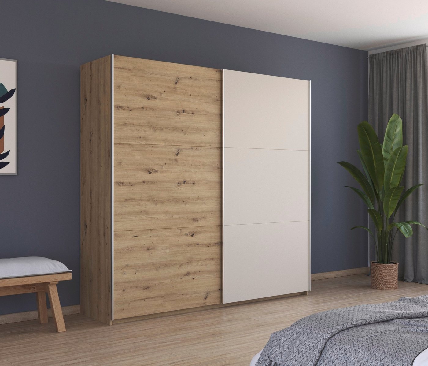 rauch Schwebetürenschrank Monza in trendigen Farbkombinationen, mit viel Stauraum Bild 5