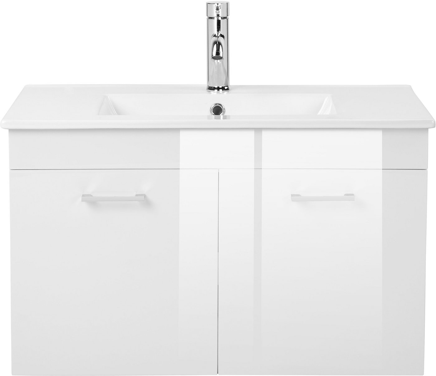 welltime Waschtisch WT Florenz (Set, Waschtisch inklusive Waschbecken), Waschplatz mit 2 Türen,in verschiedenen Farben erhältlich, Badmöbel Bild 2
