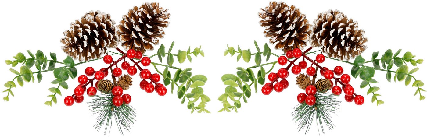 I.GE.A. Streudeko Bastelnaturmaterial Streudeko, Deko-Zapfen Eukalyptus Beeren Tanne Basteln Adventskränze 14 Teile