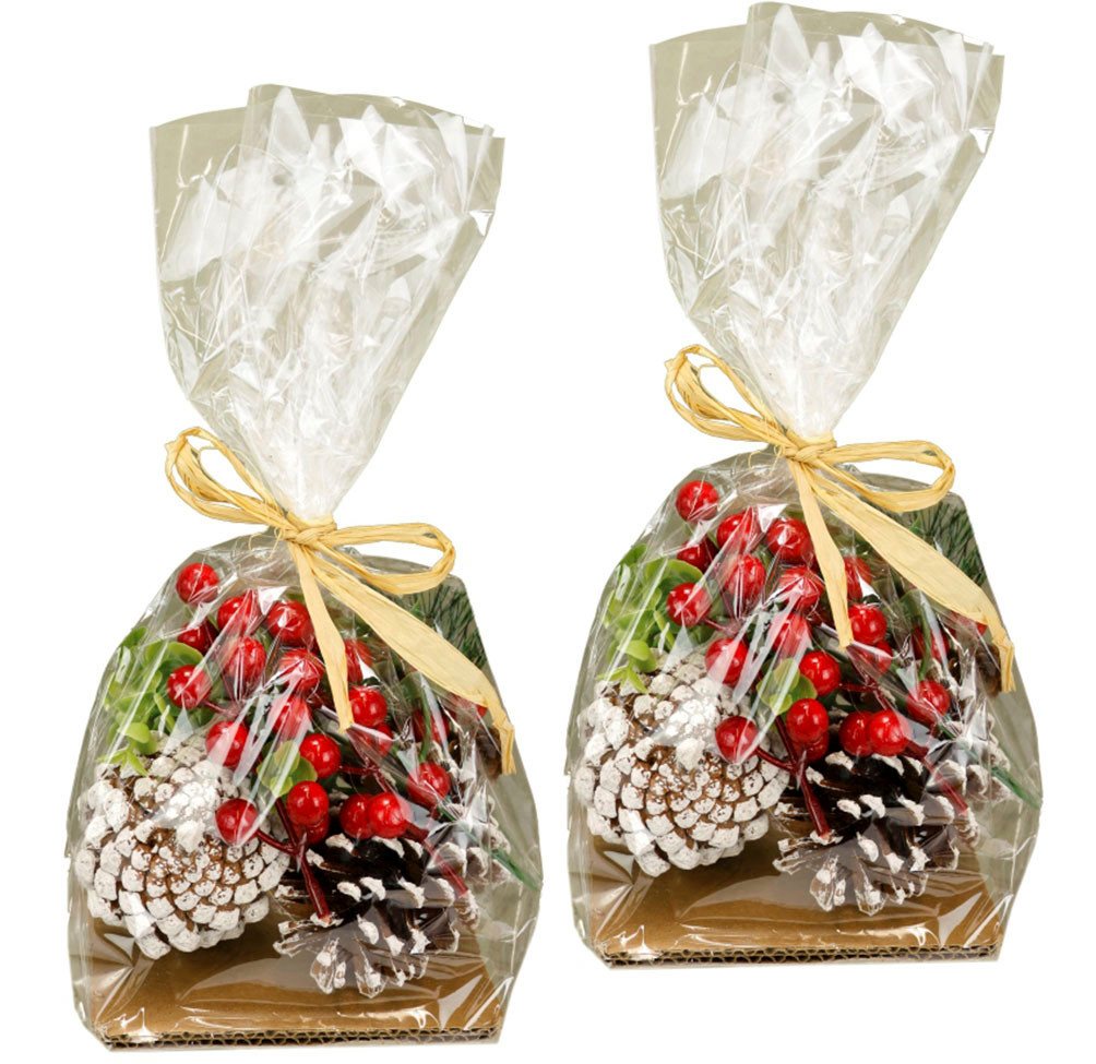 I.GE.A. Streudeko Bastelnaturmaterial Streudeko, Deko-Zapfen Eukalyptus Beeren Tanne Basteln Adventskränze 14 Teile Bild 3
