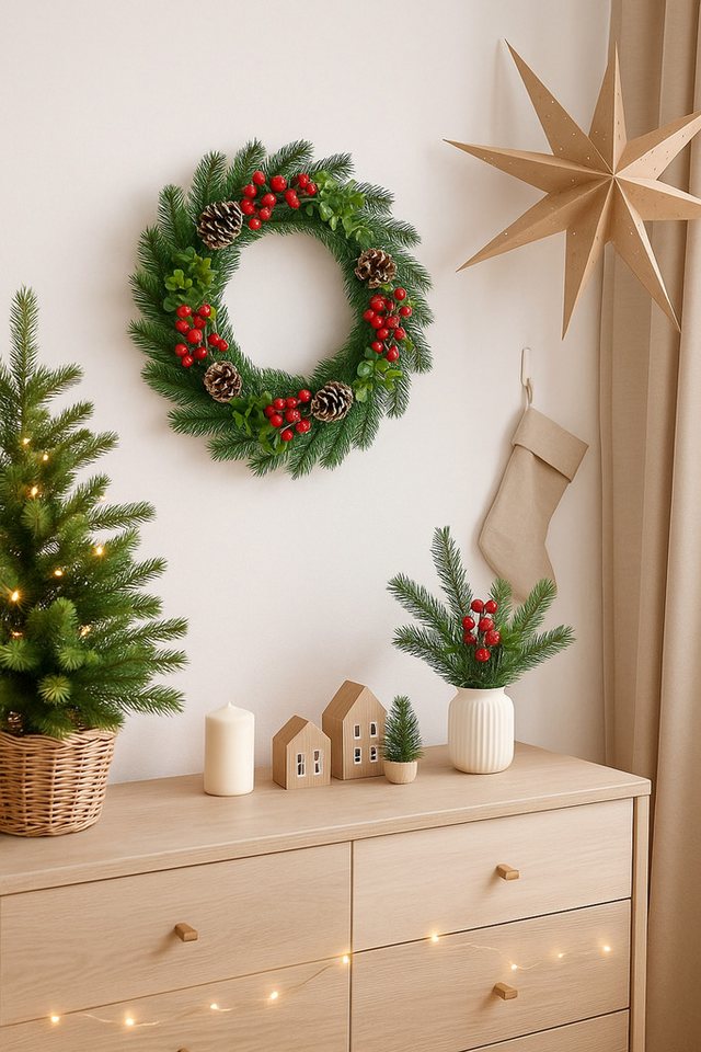 I.GE.A. Streudeko Bastelnaturmaterial Streudeko, Deko-Zapfen Eukalyptus Beeren Tanne Basteln Adventskränze 14 Teile Bild 5