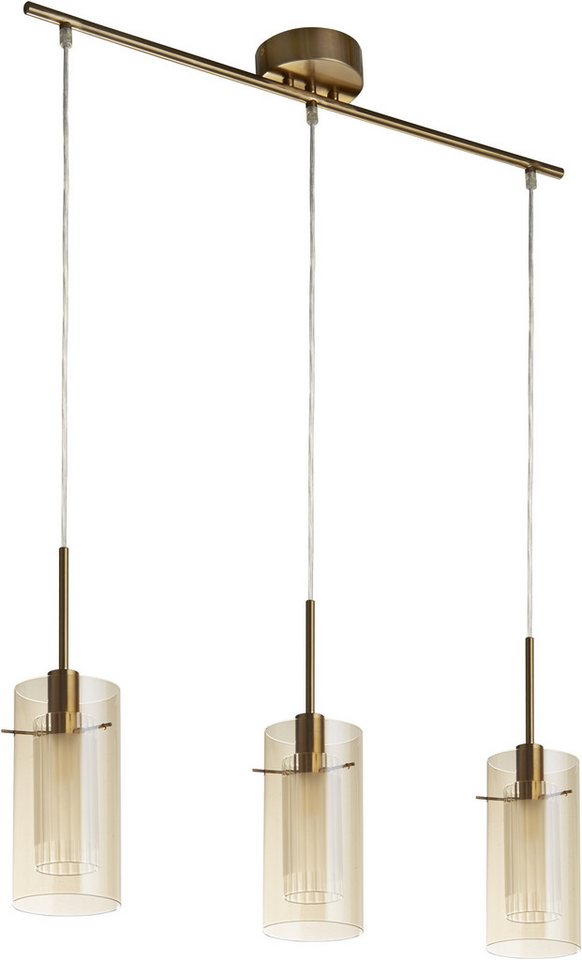 Searchlight Pendelleuchte Duo III 3Lt Strahler - Bronze und Champagnerglas, ohne Leuchtmittel Bild 3