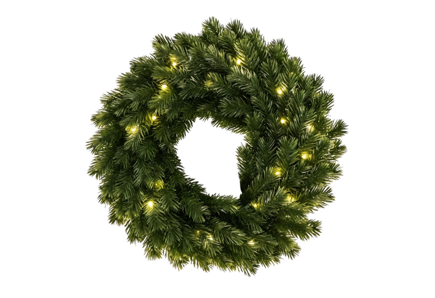 OTTO home LED Dekoobjekt LED Tannenkranz BRYLIE, Ø 40 cm, LED fest integriert, 30 warmweiße LED's, Batteriebetrieb (2xAA) mit 6/18 Std. Timer Bild 3