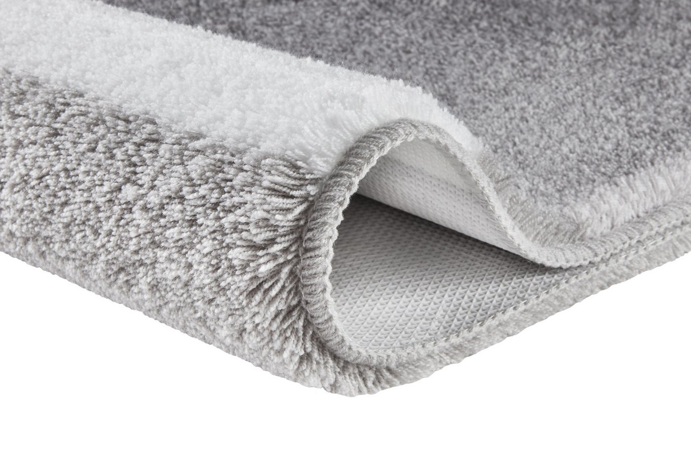 Kleine Wolke Badematte »Ariana«, Badvorleger, Badezimmer Teppich, Höhe 20 mm, rutschhemmend beschichtet, fußbodenheizungsgeeignet, Polyester, rechteckig, Geometrisches Design mit kontrastierendem Mittelstreifen Bild 4