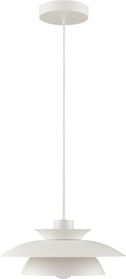 Brilliant Pendelleuchte Appia, ohne Leuchtmittel, Doppelschirm, Ø 30,5 cm, H 120 cm, E27 Fassung, Metall