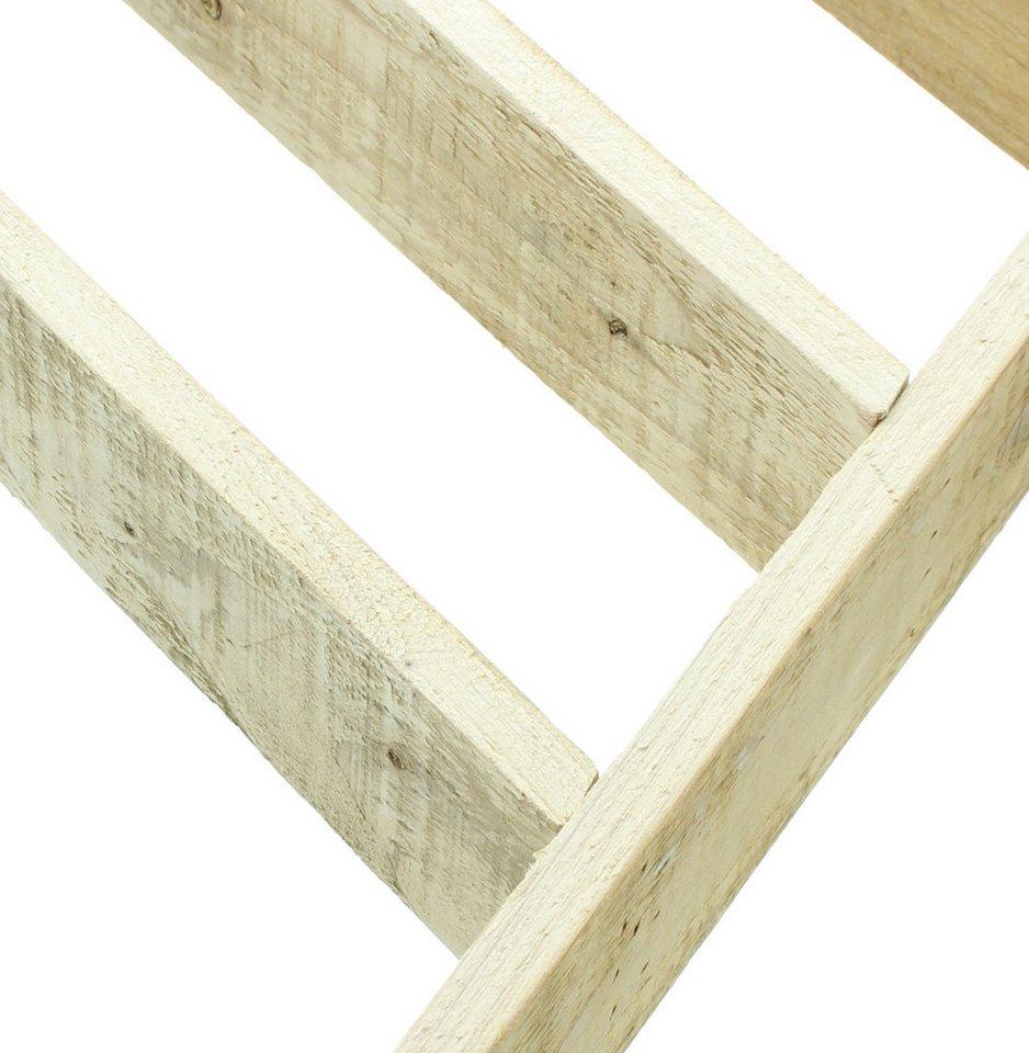 Dekoleidenschaft Standregal Dekotanne "Rustikal" aus recyceltem Holz, Pyramide mit 4 Ebenen, 78 cm, hoch, Regal für Wohnzimmer, Küche & Bad, Weihnachtsbaum Alternative