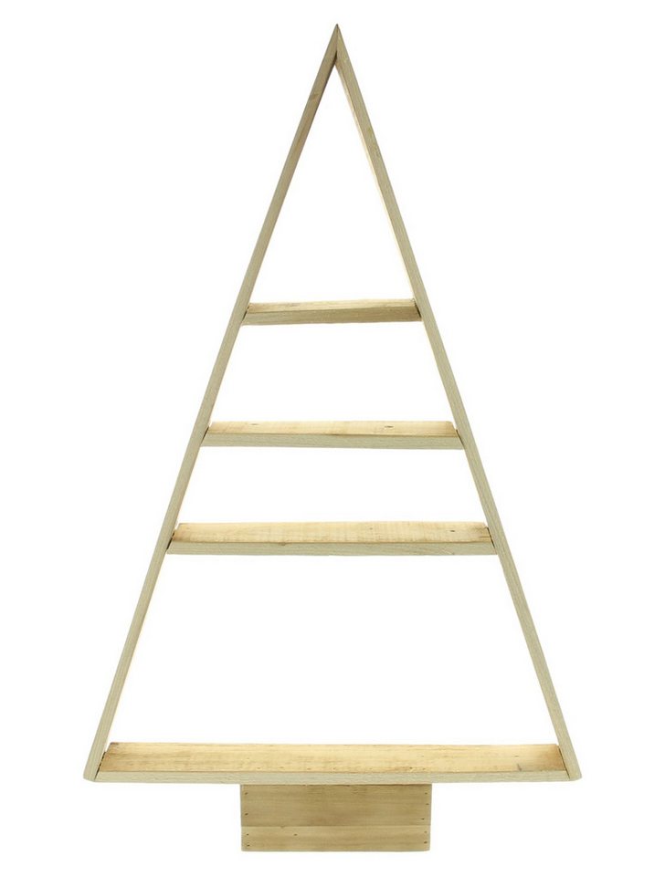 Dekoleidenschaft Standregal Dekotanne "Rustikal" aus recyceltem Holz, Pyramide mit 4 Ebenen, 78 cm, hoch, Regal für Wohnzimmer, Küche & Bad, Weihnachtsbaum Alternative Bild 4