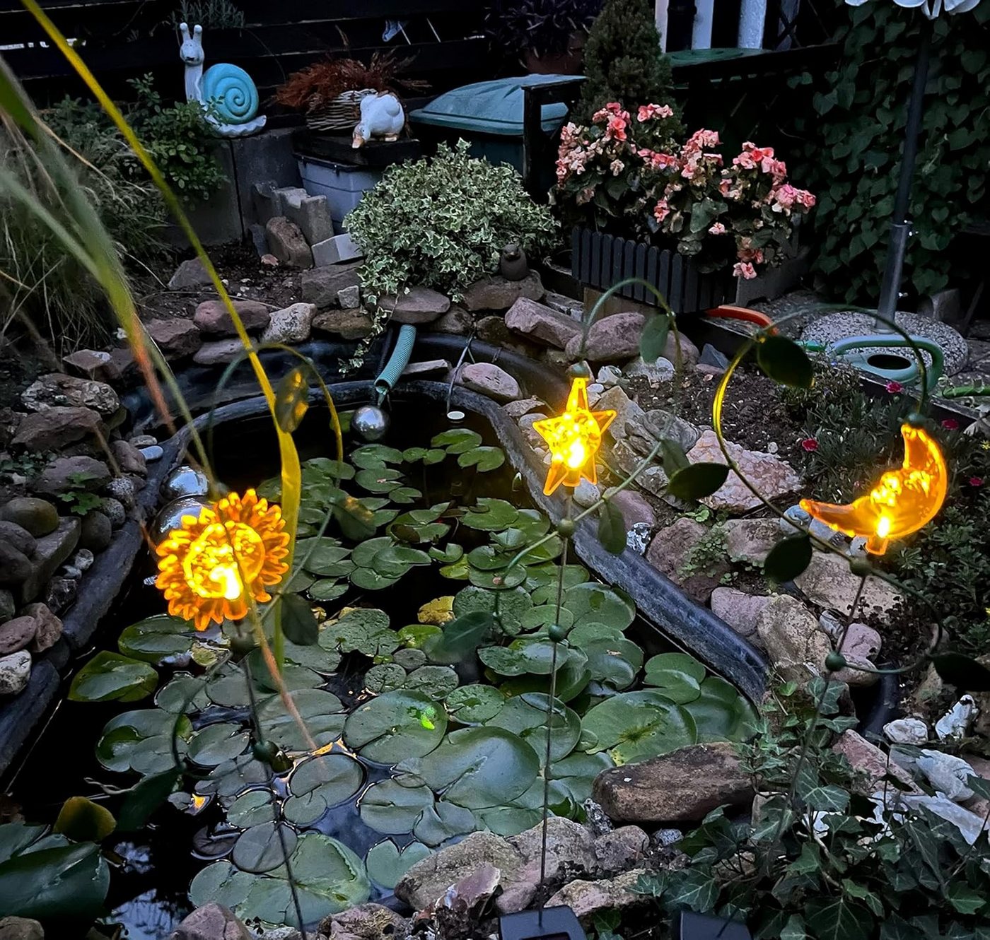 Quelle LED Solarleuchte Solarstecker, 3er Set Sonne, Mond und Sterne