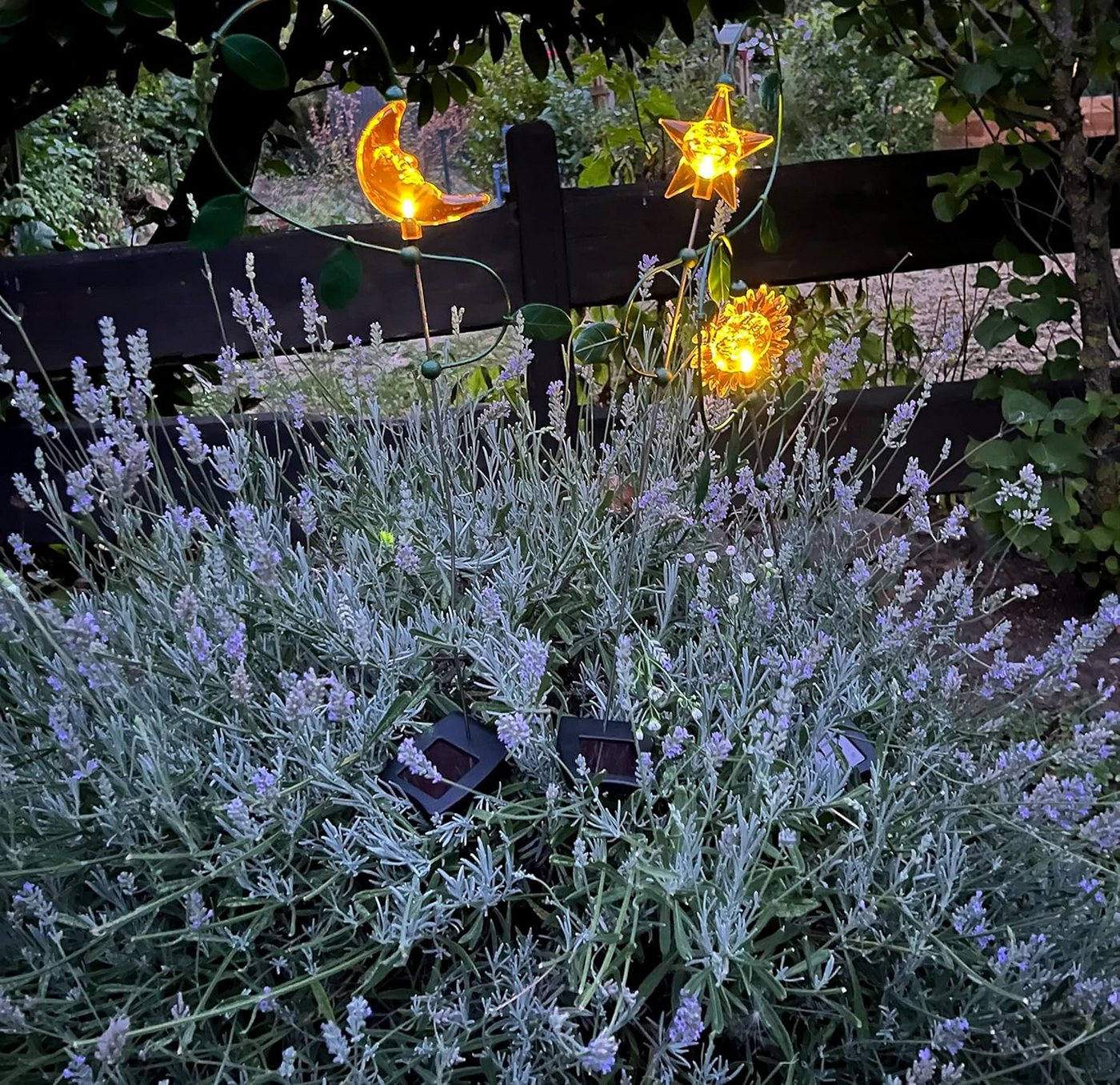 Quelle LED Solarleuchte Solarstecker, 3er Set Sonne, Mond und Sterne Bild 2