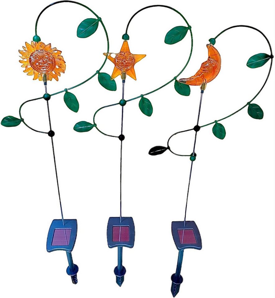 Quelle LED Solarleuchte Solarstecker, 3er Set Sonne, Mond und Sterne Bild 3