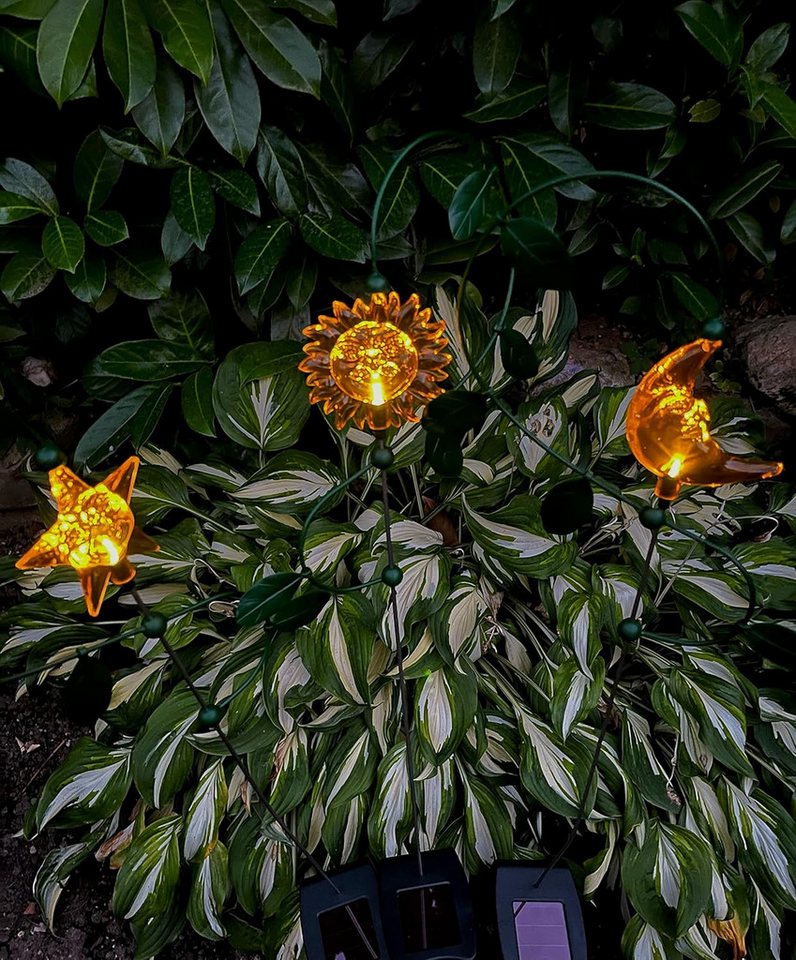 Quelle LED Solarleuchte Solarstecker, 3er Set Sonne, Mond und Sterne Bild 4