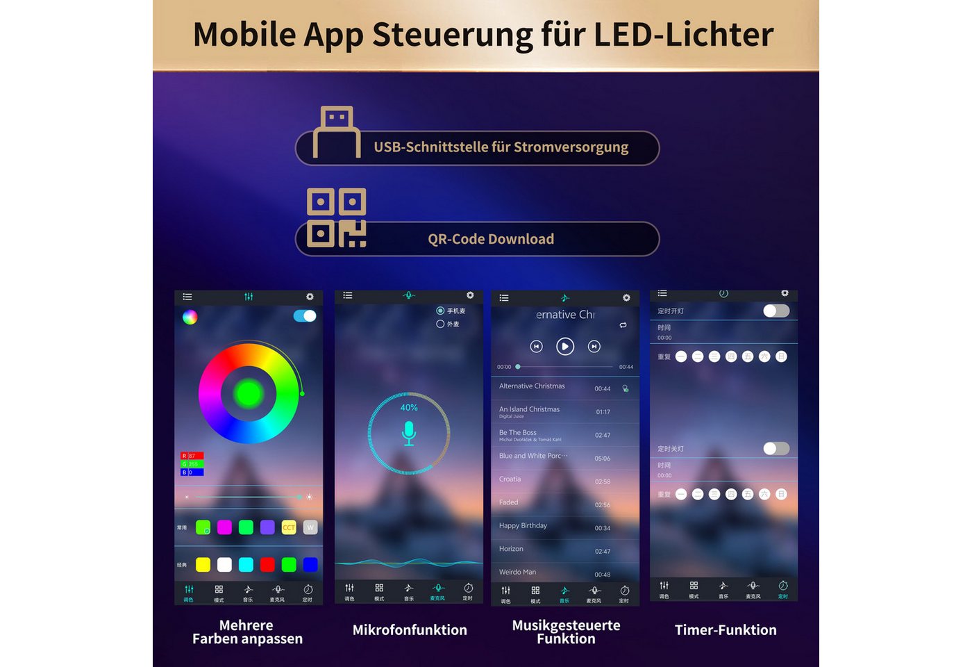 Odikalo Kücheninsel Esstisch Bartisch Stehtisch mit LED & 360° Drehfunktion, (Ausziehbarer Längenverstellbar 120-180 Moderner Kücheninsel Tisch mit Stauraum für Wohnzimmer Esszimmer Homeoffice) Bild 5