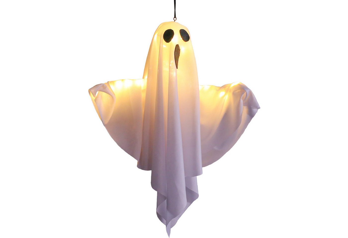 Lapamax LED-Lichterkette Halloween-Gespenst, Hängende Geister, warmweiß, 3 Lichtmodi, Batteriebetrieb, Stofffigur für Garten,Terrasse, Hof,Veranda Bild 2