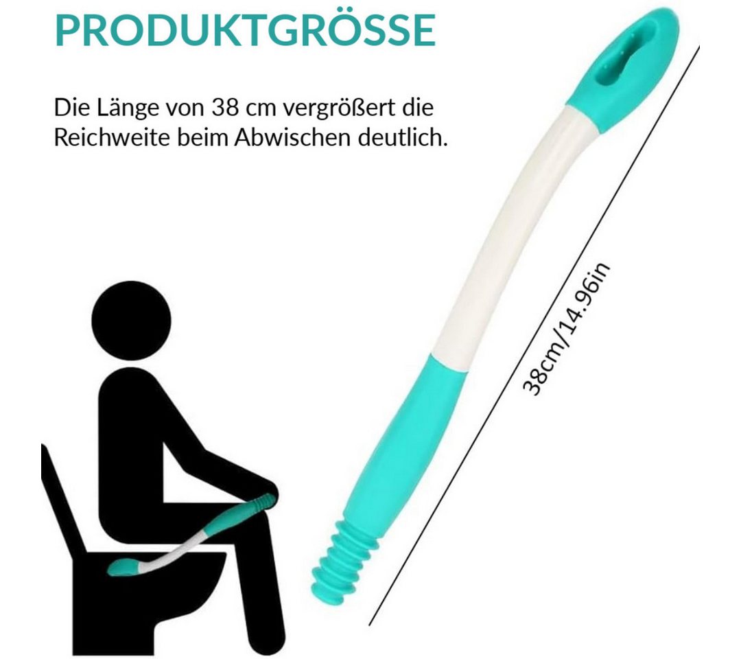 VEKROBOT Haltegriff Toilettenhilfe 38 cm für Senioren Behinderte eingeschränkte Mobilität, Länge: 38 cm Bild 3