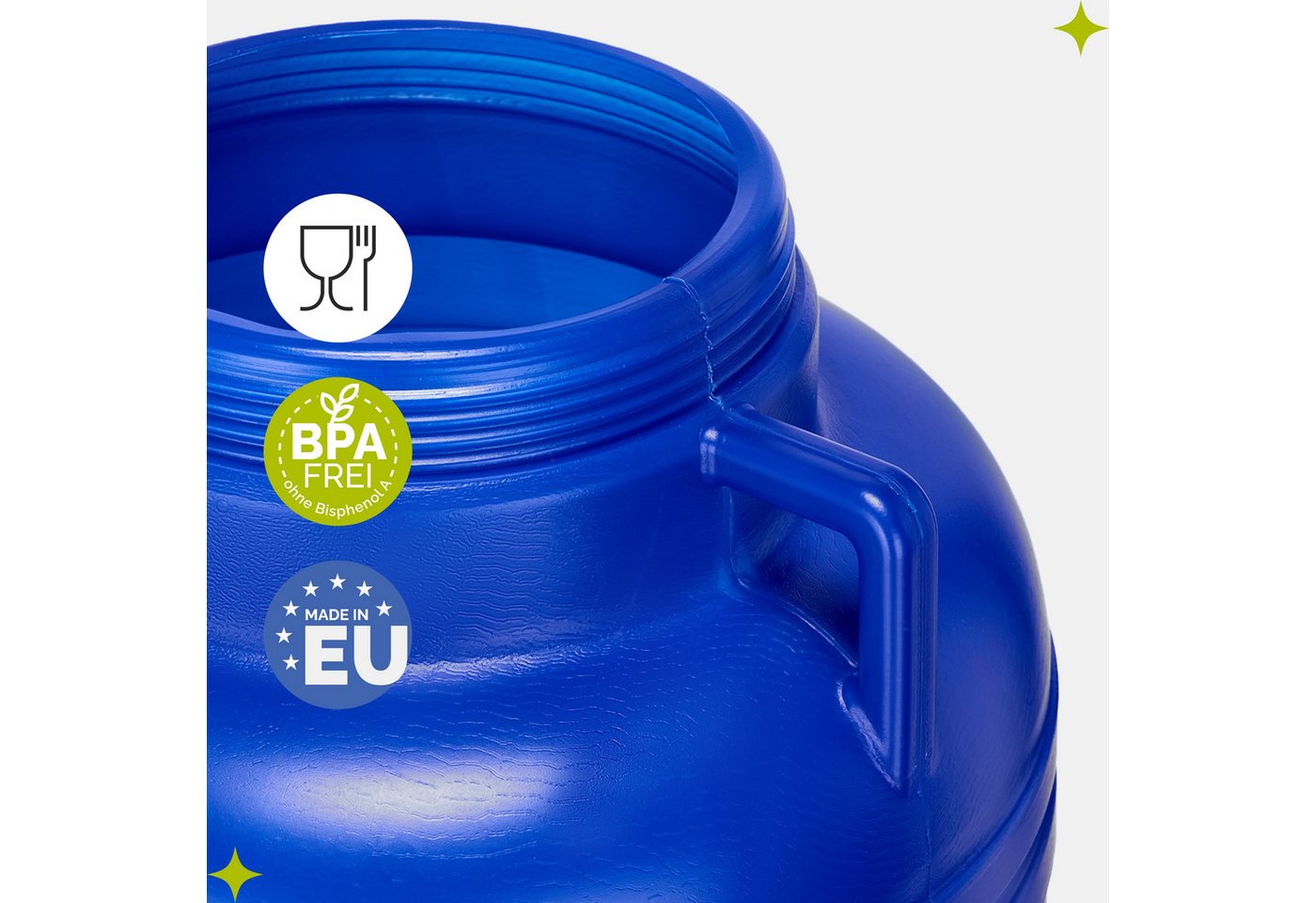 Garronda Regentonne Set 40 Liter Futtertonne BPA-frei Lebensmittel-Fass GD-0127, 40 l, (2-tlg), BPA-Frei Bild 3